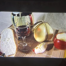 Margaret Del Vecchio PHOTO 1963 Original “ITALIAN RED WINE BREAD CHEESE APPLE”