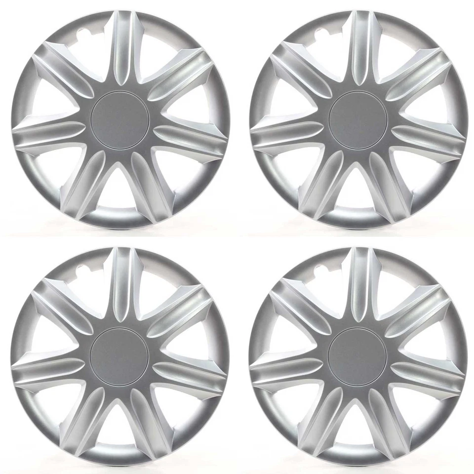 4x Coppe Ruota 14 Pollici Copricerchi "Rubin" silber compatibili con Alfa Dacia - Immagine 4 di 4