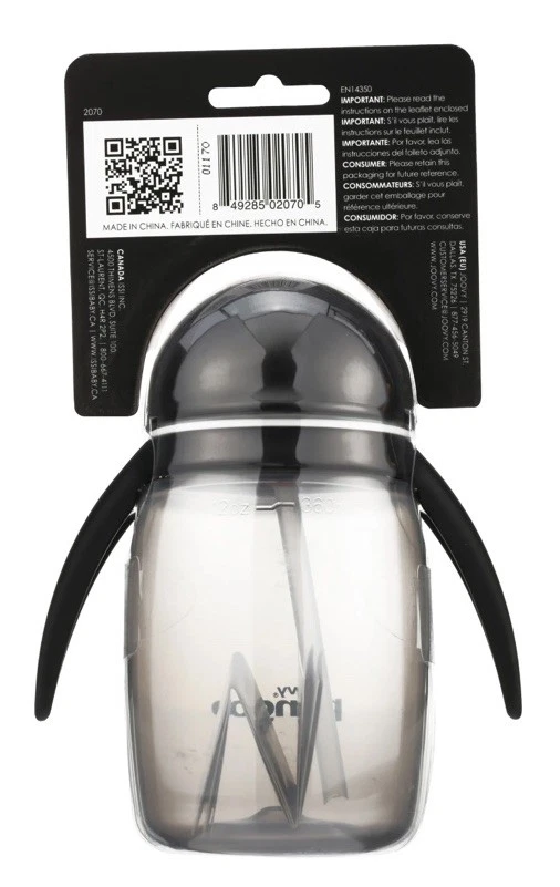 Joovy Pengoo Sippy Cup a prueba de derrames 12 oz taza de paja NUEVO Foto 2 de 3