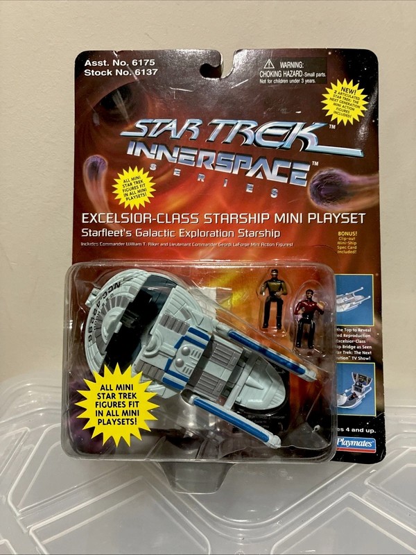 1995 Star Trek Innerspace Excelsior-Class Starship Mini PlaysetPlaymates New VTG