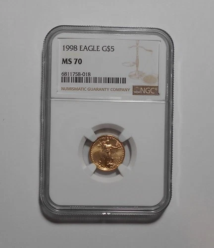 1998 $5 Gold Eagle 🦅 NGC MS70