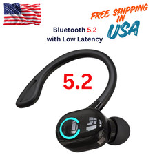 Bluetooth 5.1 Headset Wireless Earbuds Earphones Stereo Headphones Ear Hook Lot