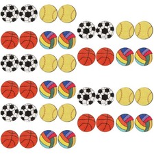 5 Pieces Sport Ball Ear Studs Clear Earrings for Sports Baseball Women