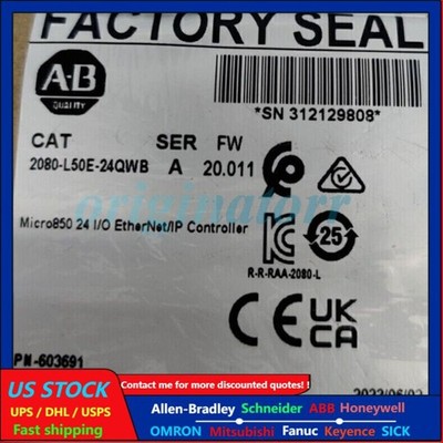 2080L50E24QWB Allen-Bradley 2080-L50E-24QWB Micro850 24 I/O EtherNet Controller