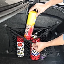 Car Accessories Trunk Storage Net Elastic Mesh Cargo Pocket Organizer Set Black