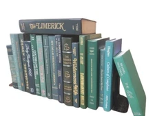 Lot of 10 Hardcover GREEN Shades Books for Decor Library Wedding Home Farmhouse