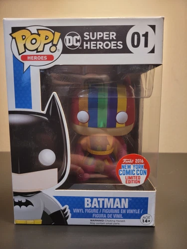 2016 NYCC Batman (Rainbow) #01 (DC Comics Super Heroes) Funko Pop Vaulted