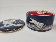 Cat Ardleigh Elliott porcelain music box Coby Carlson "Kitten On The Keys" 