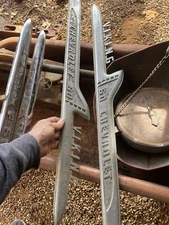 1958 CHEVROLET VIKING 60 TRUCK FRONT FENDER TRIM EMBLEM SPEARS PAIR RH LH