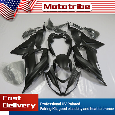 Matte Black Fairing Kit For Kawasaki Ninja ZX6R 2013-2018 17 ABS Bodywork Frame