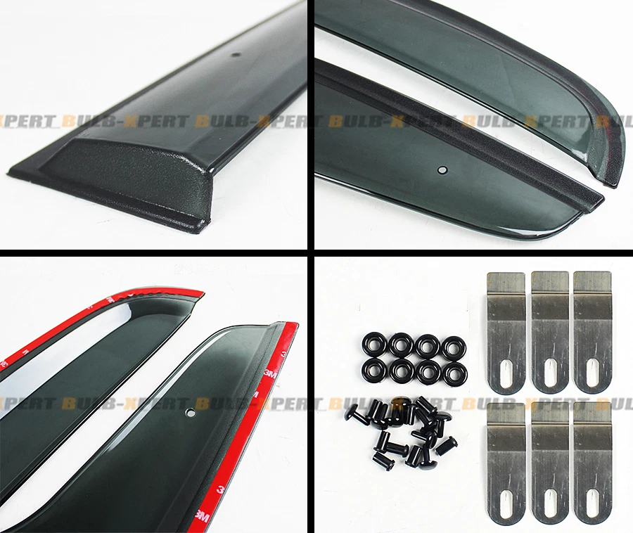 PARA TOYOTA FJ CRUISER 2007-14 PREMIUM CLIP-ON OFFROAD VENTANA TINTADA HUMO VISERA Foto 3 de 4