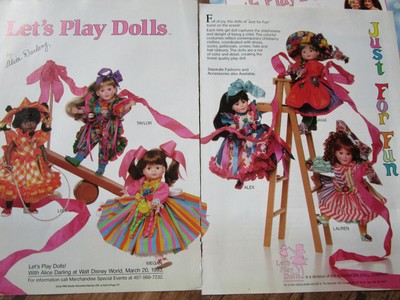 Alice Darling LET'S PLAY DOLLS Ad Advertisement ONLY 6 Models