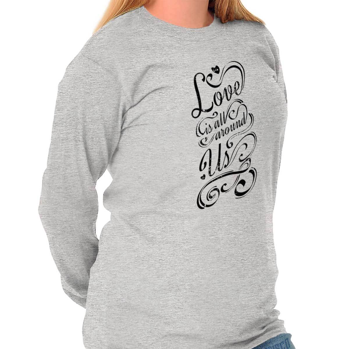 Tshirt Womens Shirts With Sayings Love Inspirational Positive