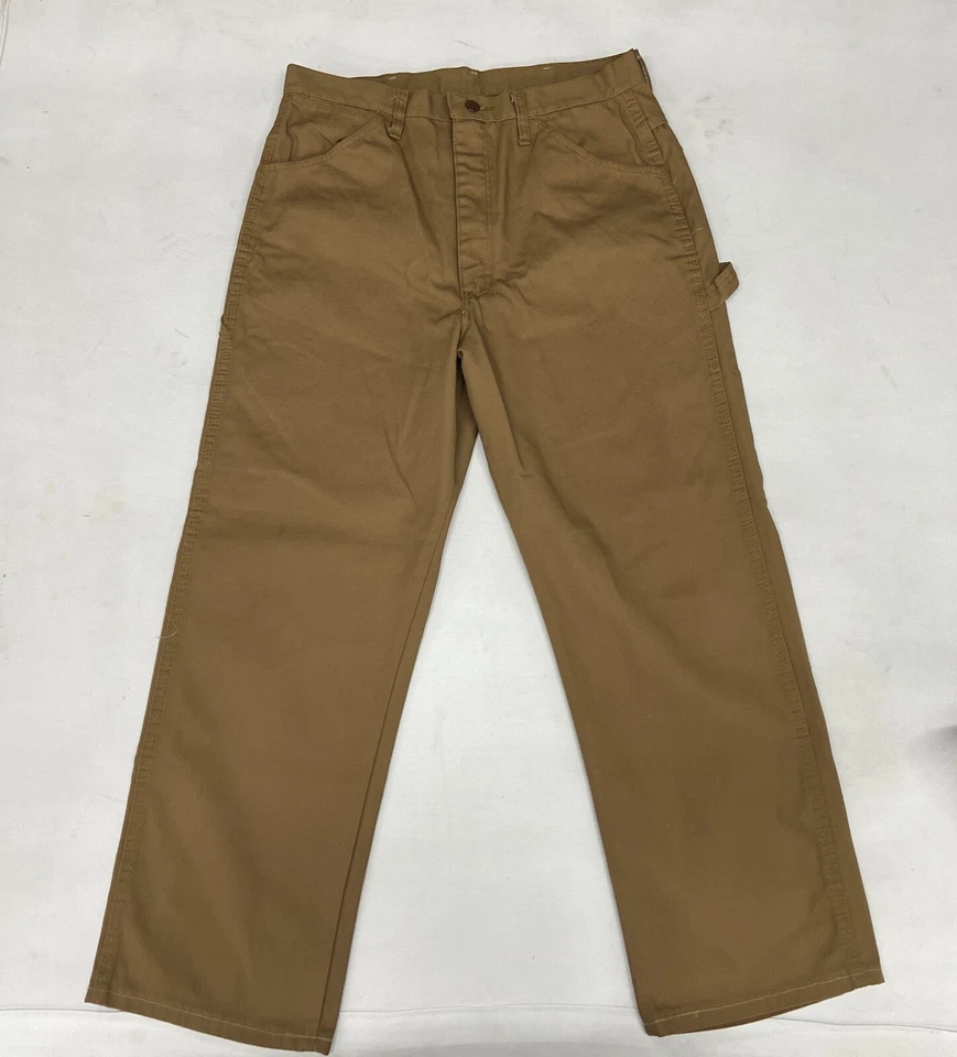 Tan Duck Dungaree pants, Redkap, Dickies-Used work pants - Image 2 of 4