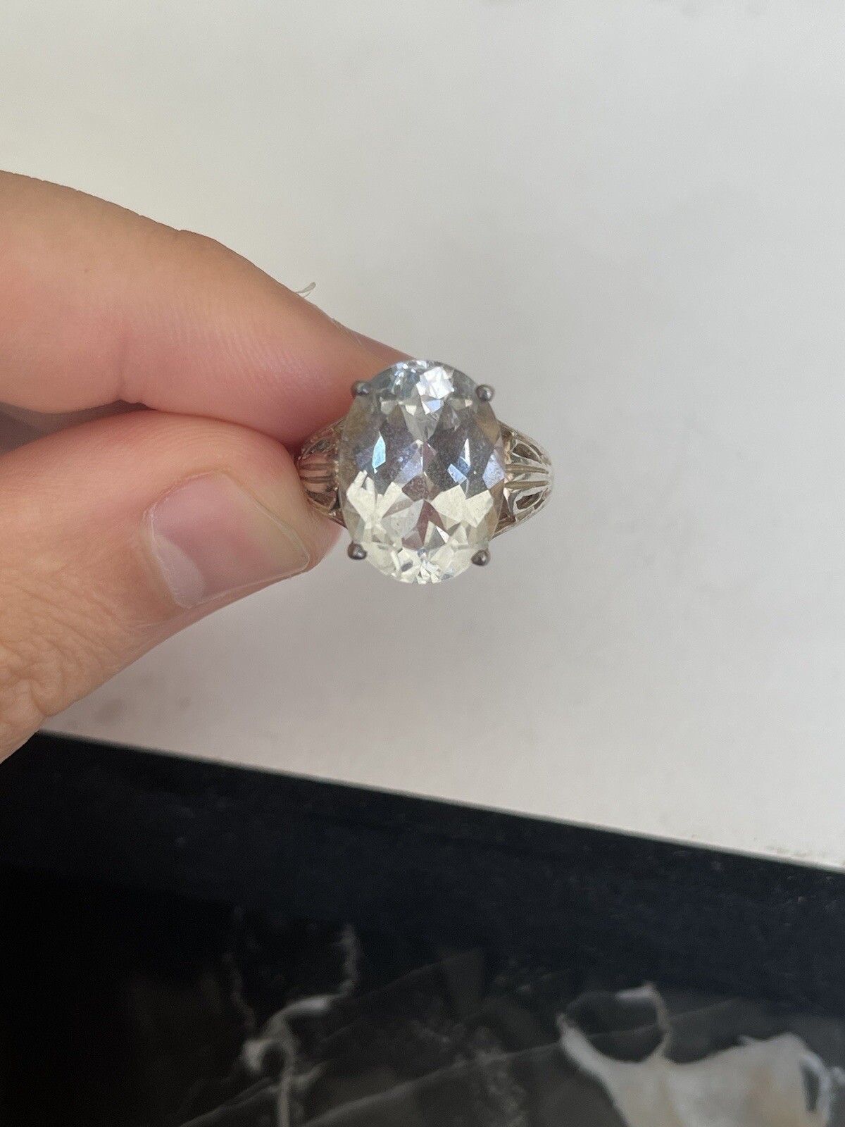 STUNNING LARGE SIGNED DESIGNER CLEAR RHINESTONE S… - image 4