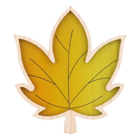 Tablett Ahorne BläTter GrüN Gelb Orange Aus Holz Herbstdeko Tischdeko