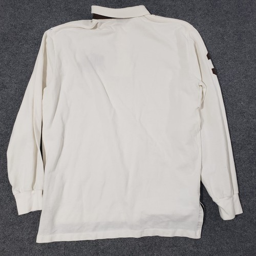 ralph lauren polo shirt mens large dual match pony ecru cream and brown - Picture 2 of 9