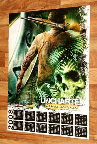 Uncharted Drake's Fortune Very Rare Poster 80x59cm PlayStation 3 PlayStation 4.. - Picture 4 of 4