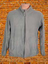 UNIQLO GREY FLEECE JACKET COAT MEDIUM MENS HIGH NECK FULL ZIP CASUAL JUMPER TOP