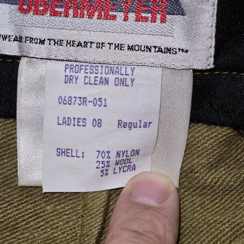 Obermeyer Pants Womens Sz 8 Vintage Stretch Wool Blend Ski USA Schoeller Gold - Picture 4 of 15