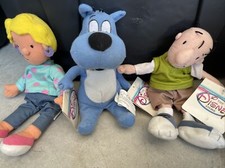 Lot of 3 Doug Patti  Porkchop Disney Store Plush bean bag NEW with tags