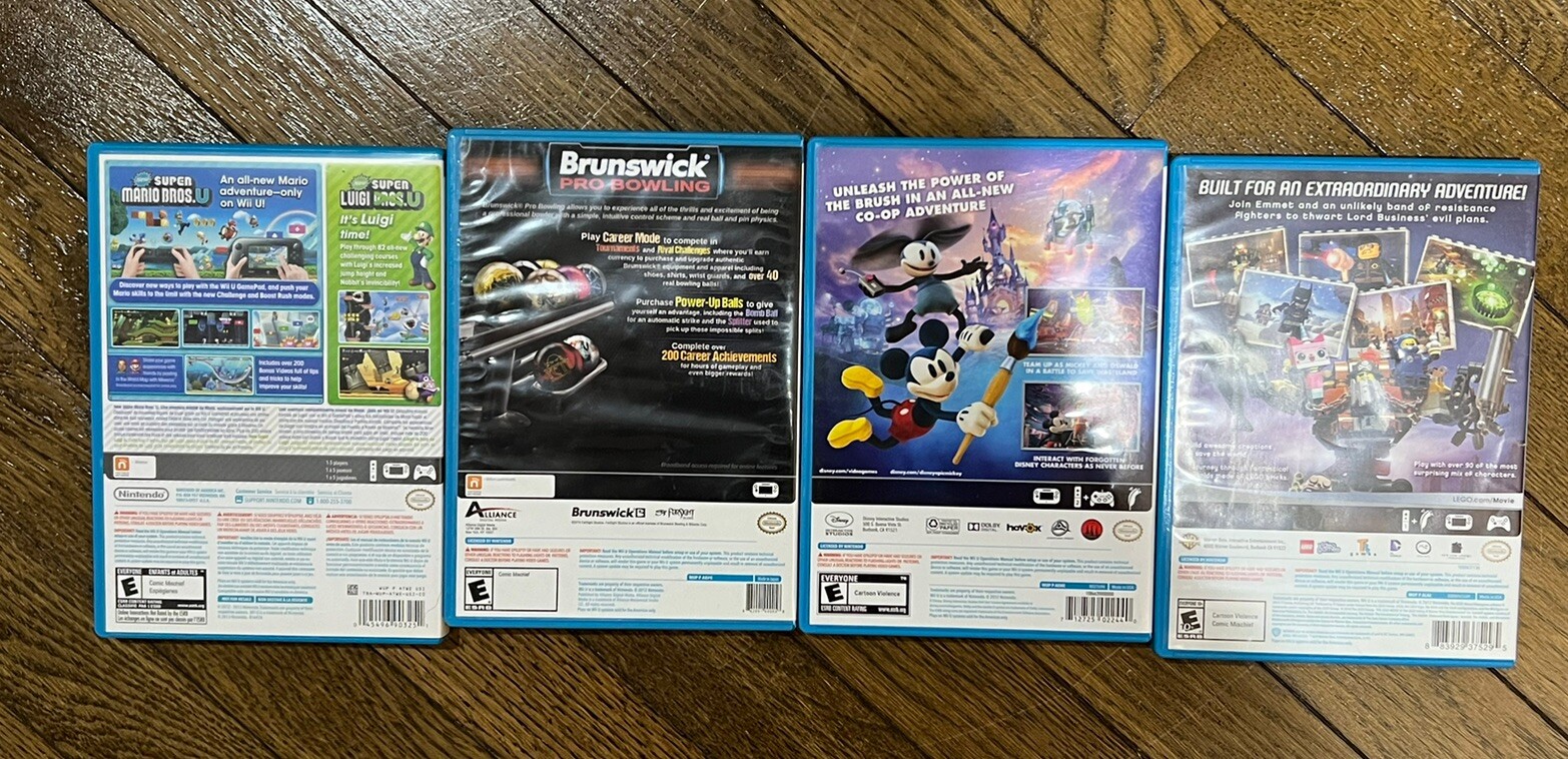 Nintendo Wii U Mario & Luigi Deluxe Set 32gb Bundle + Three Bonus Games