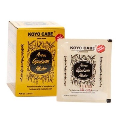 1 Box Koyo Cabe Hot Patch Relief Muscle Pain, Joint Pain, Sprains, Sore Backs