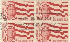 Girl Scouts of America 50th Anniversary Envelope-GSA-1962-First Day Cover-FDC