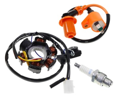 Lichtmaschine Zündspule und Zündkerze Set für PEUGEOT stehend Speedfight 1 2 TKR