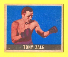 1948 Leaf Boxing Card #15 - TONY ZALE - HOF - Gray Back - EX/NM - NO CREASES!