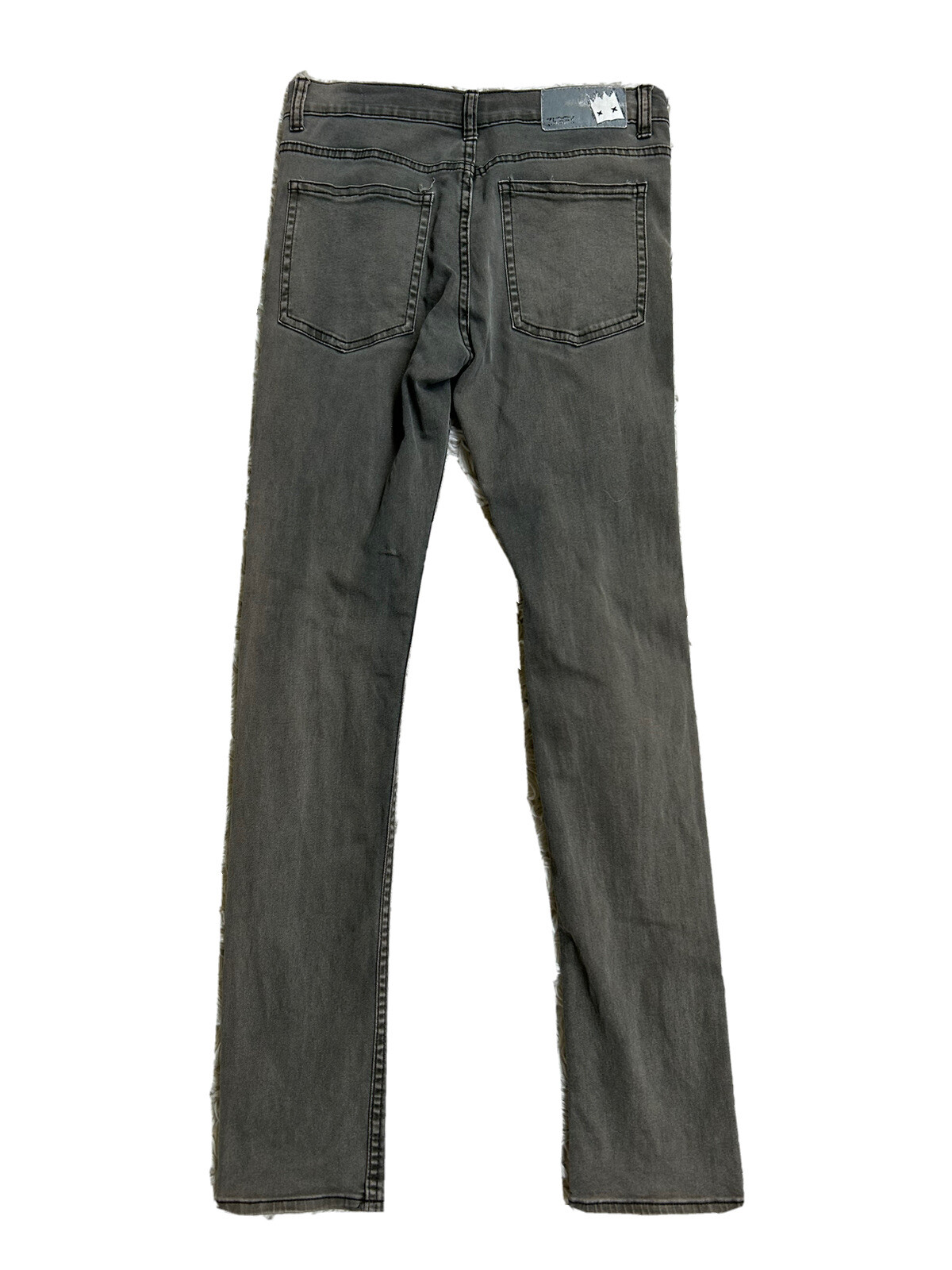 Men’s Ziggy Denim Grey 32x32 Jeans Destressed Slim Fit Skinny Leg Pants