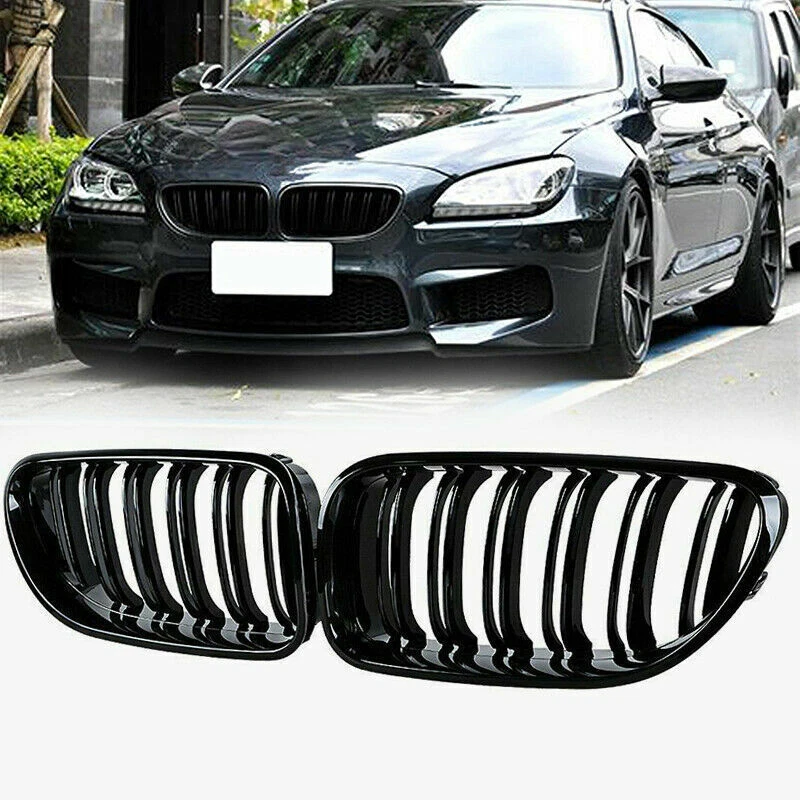 Rejilla delantera negra brillante para BMW F06 640i 650i M6 Gran Coupé 2012-2016. Foto 2 de 4