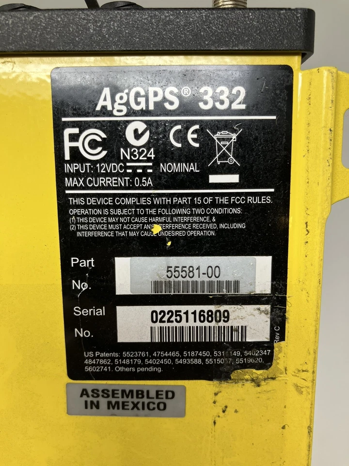 Trimble AgGps 332 GPS Receiver P/N 55581-00 - Image 3 of 4