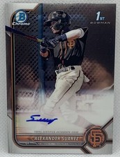 2022 Bowman Chrome Alexander Suarez 1st Prospect Auto #CPA-ASR Giants