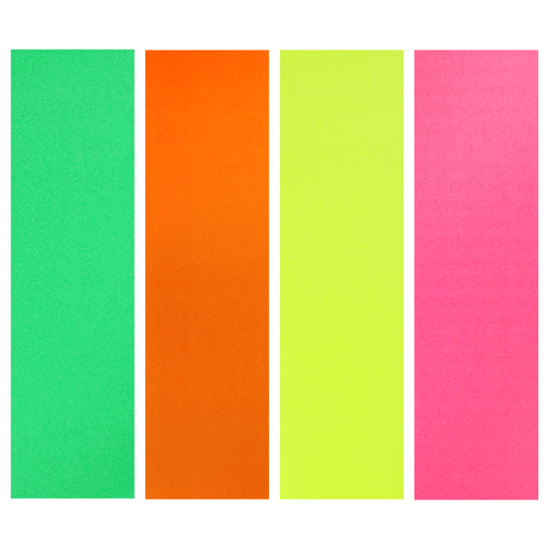 Black Diamond Skateboard Grip Tape Neon Pack Green/Pink/Orange/Yellow 9"x33" 4 P - Picture 1 of 5