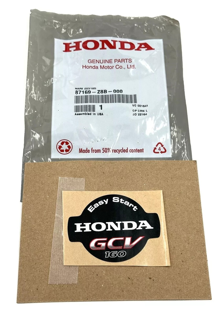 Mark Recoil Cover Emblem 87169-Z8B-000 Honda GCV160 Genuine | eBay