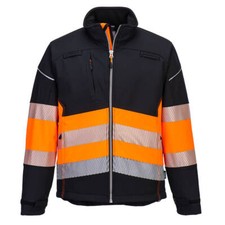 Image of PORTWEST HI ViS VIZ Softshell Jacket - PW3 Class 1 Waterproof & Breathable PW375