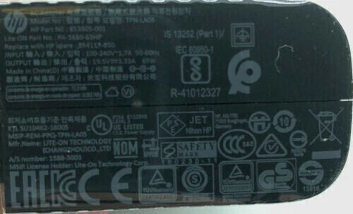 LOT20 Genuine 65W HP AC Adapter Charger blue tip 19.5V 3.33A Pavilion 853605-001 - Image 2 of 4