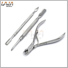 Nail Cuticle Nippers Clippers  Cuticle Pushers Remover Set, Skin Care Tool New