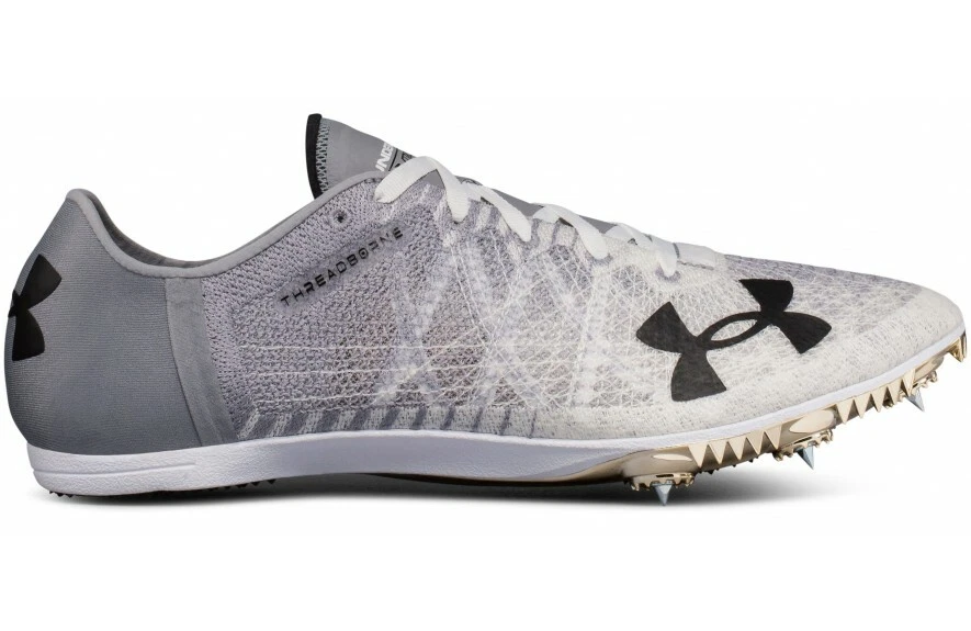 NEW Under Armour Miler 2 Size 13 Gray Track Shoe Sneaker Cleats |