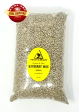 BAYBERRY WAX ORGANIC VEGAN by H&B Oils Center PURE PASTILLES BEADS 16 OZ, 1 LB