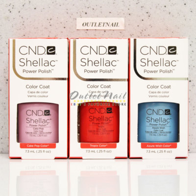 LOT 3 CND SHELLAC BASE TOP UV GEL NAIL COLOR KIT SET 7.3ml / 0.25oz Choose Any