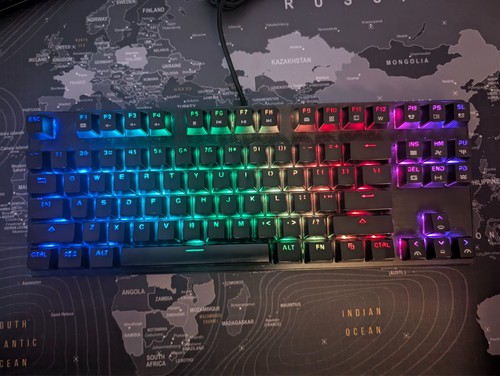 Drevo Tyrfing v2 Tastatur QWERTY layout OUTEMU Red rot linear RGB LED - Photo 3/6