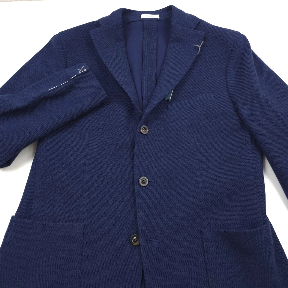 $1525 Boglioli Texturizado Tejido Calce Ajustado Azul Real K Chaqueta Hombres US 40R (Italia 50R) Foto 3 de 4