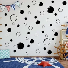 Bubbles Wall Stickers - Bathroom Decals Peel and Stick Decor VWAQ - 52 PCS