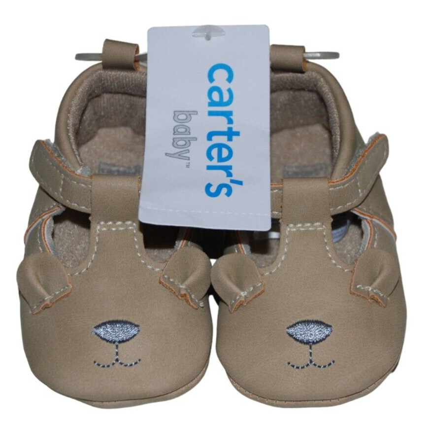 Carter's Baby Doggie Tan Brown Beige Shoe 0-3 months