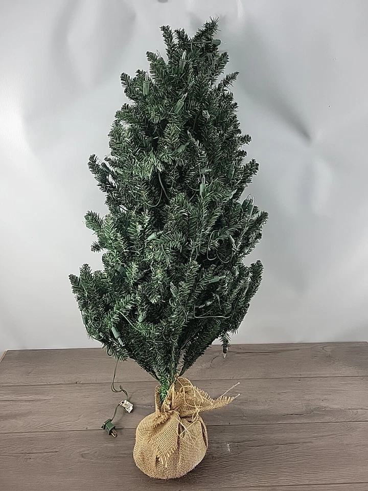 Vickerman 42" Anoka Pine With Burlap Base Christmas Tree | New Open Box - Image 2 of 3