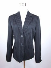 CANDA C A Women's Vtg Retro Striped Business Casual Blazer Jacket sz 12 M BC71