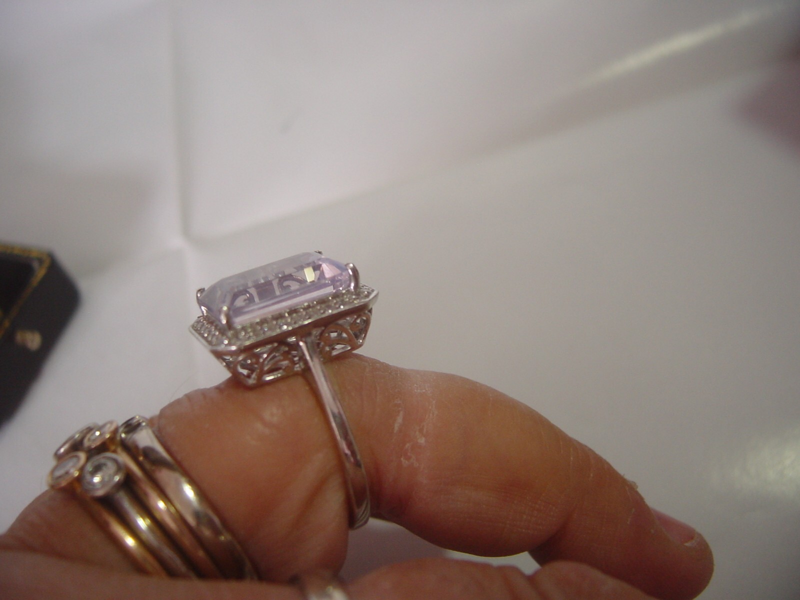 Solid Silver incredible natural lavender moon qua… - image 8