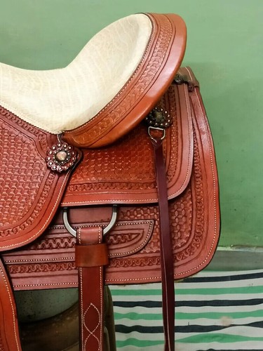 Western Leather Barrel Horse Saddle Tack Set 10" to 18" Free Shipping - Picture 4 of 4
